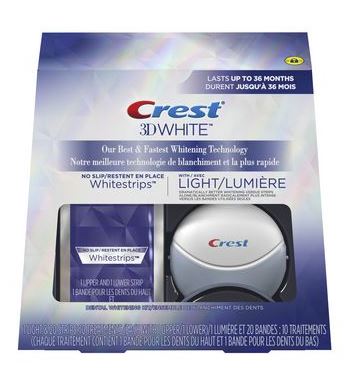 Crest Whitestrips avec Lumière