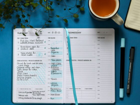 Agenda, day planner, time management, desk, organization, organize