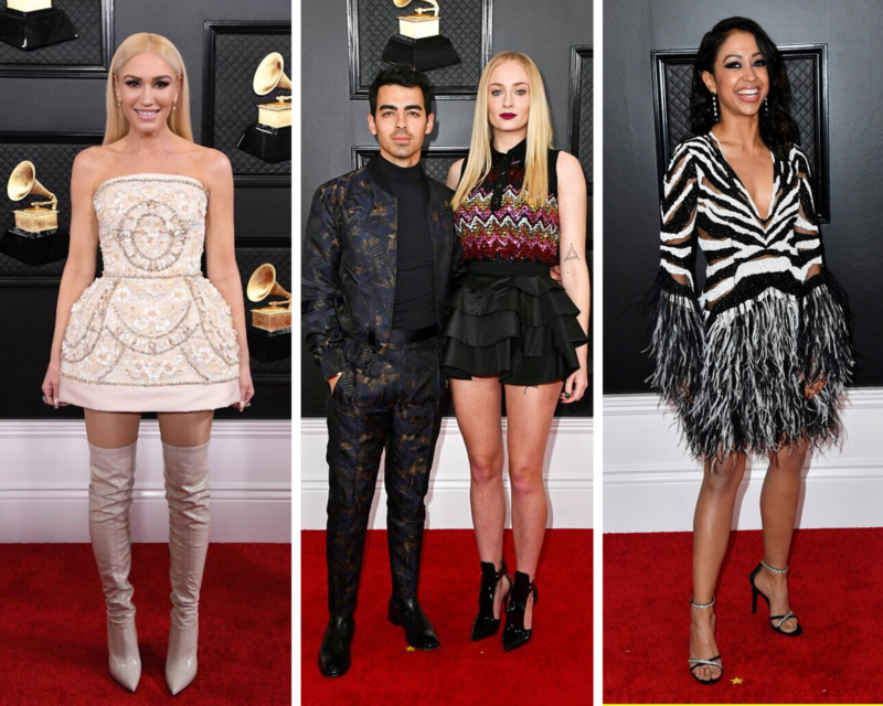 Sophie Turner's Louis Vuitton Minidress at the Grammys 2020