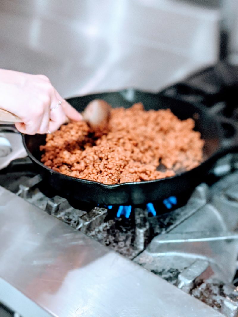 Cooking Veggie Ground Round