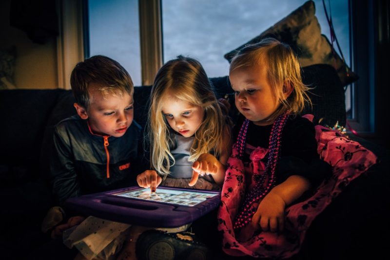 Screen Time with 3 Children