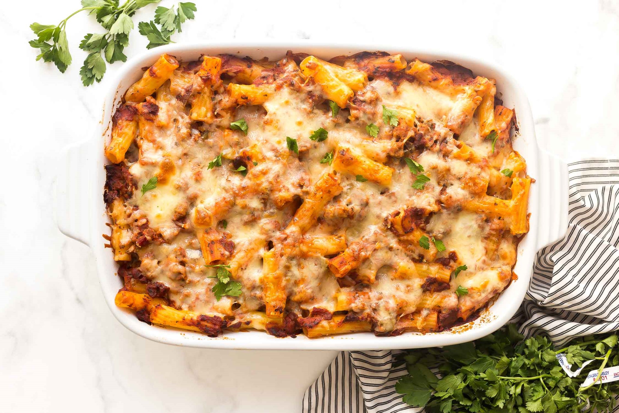 Comfort Food Baked Ziti With Italian Turkey Sausage Divine