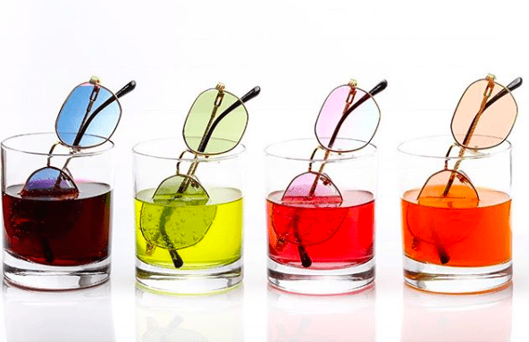 Designer Glasses: Shades with different colour glasses