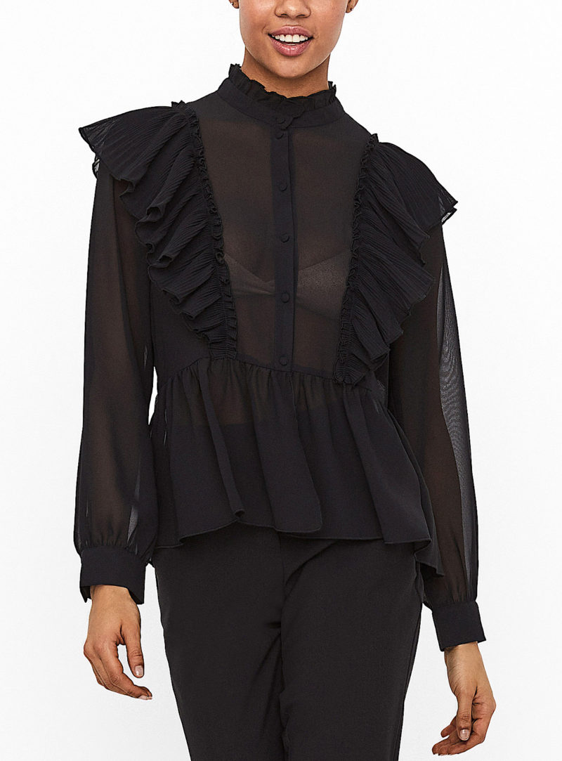 Sheer Ruffle Blouse Fall fashion