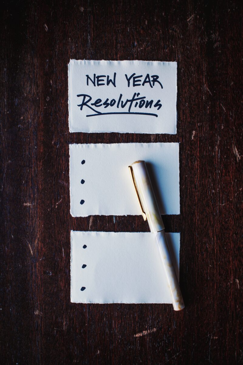 Enjoy the Holidays: New Year's Resolutions List