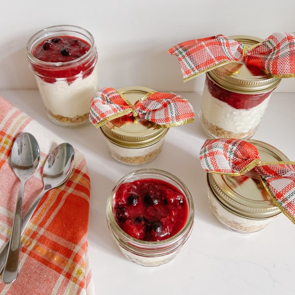 Cheesecake: Cheesecake Jars on Table