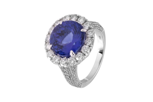 Diamond Ring: Vintage Diamond and Sapphire Ring