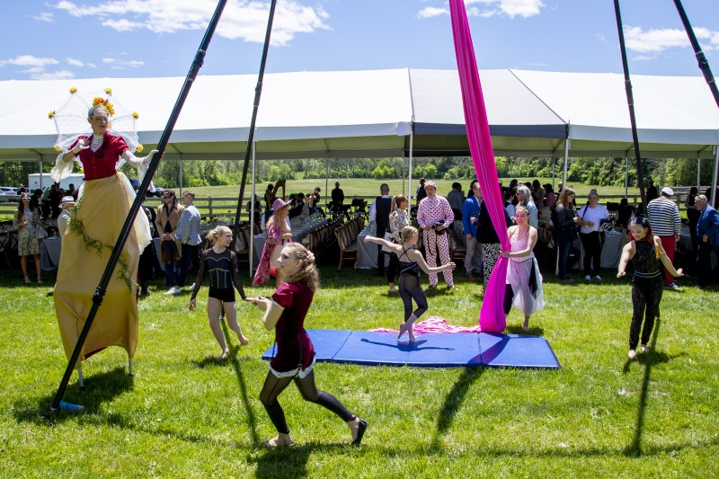 Acrobats at event