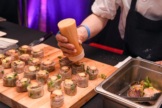 Toronto Taste: Ahi Tuna, peppercorn mayo and cilantro sprouts from George Restaurant 