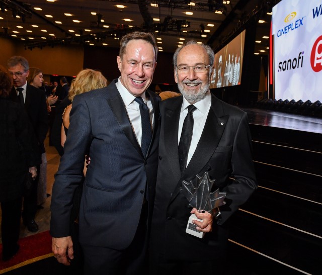 Canada's Walk of Fame Gala: Jeffrey Latimer with 2022 Canada’s Walk of Fame National Hero Honour recipient James Temerty