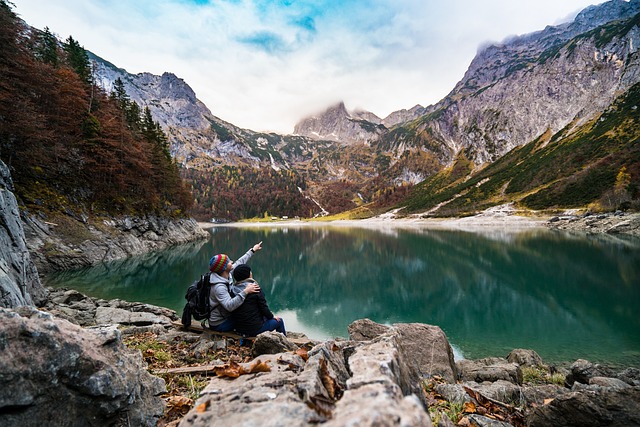 Married Couples: Couple hiking in the mountains