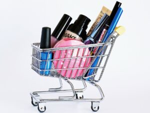 Drugstore Dupes: Makeup in a mini-shopping cart