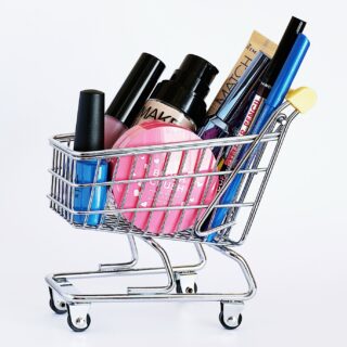 Drugstore Dupes: Makeup in a mini-shopping cart