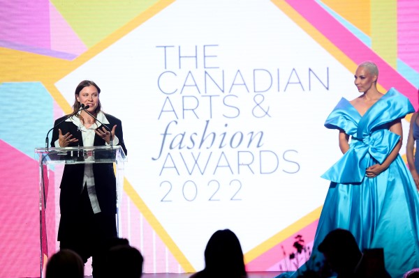 CAFA: LECAVALIER accepts Womenswear Designer of the Year Award