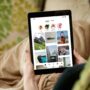 Pinterest Predicts: Woman on a tablet looking at Pinterest