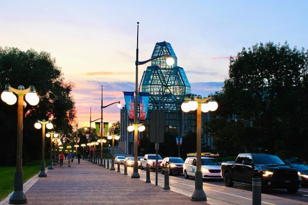 Montreal to Ottawa: Ottawa Museum at Dusk