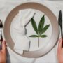 Cannabis-Infused Cuisine: Cannabis Leaf on a Plate