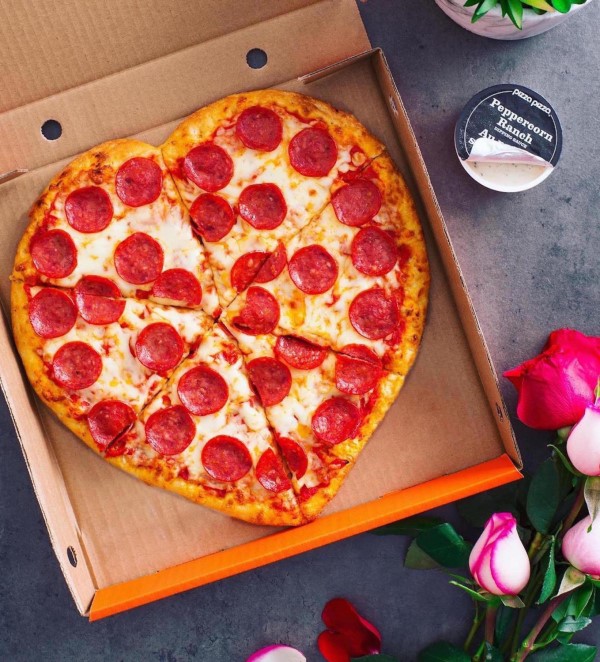 Singles for Singles: Heart Shaped Pepperoni Pizza