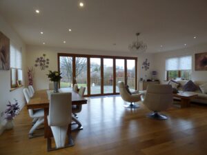 Improve a Home: Living Room Dining Room with Glass Sliding Doors