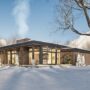National Home Show: Single Story Modern Home covered with snow