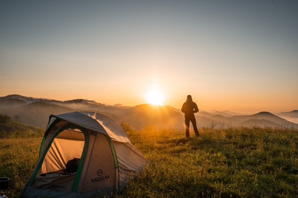 The Great Outdoors: Campsite at sunset