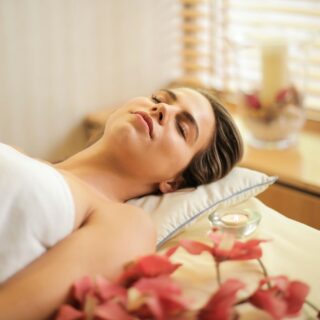 Treatments: Women lying on a spa bed
