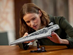 Star Wars Day: Woman building Star Wars Imperial Ship