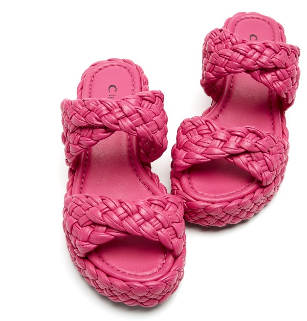 La Canadienne: Primo Lo Slides in Fuchsia