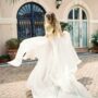 Romantic Photoshoot: Woman in flying dress