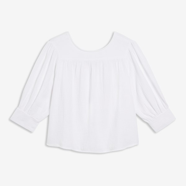 Jillian Harris: White 3/4 sleeved blouse