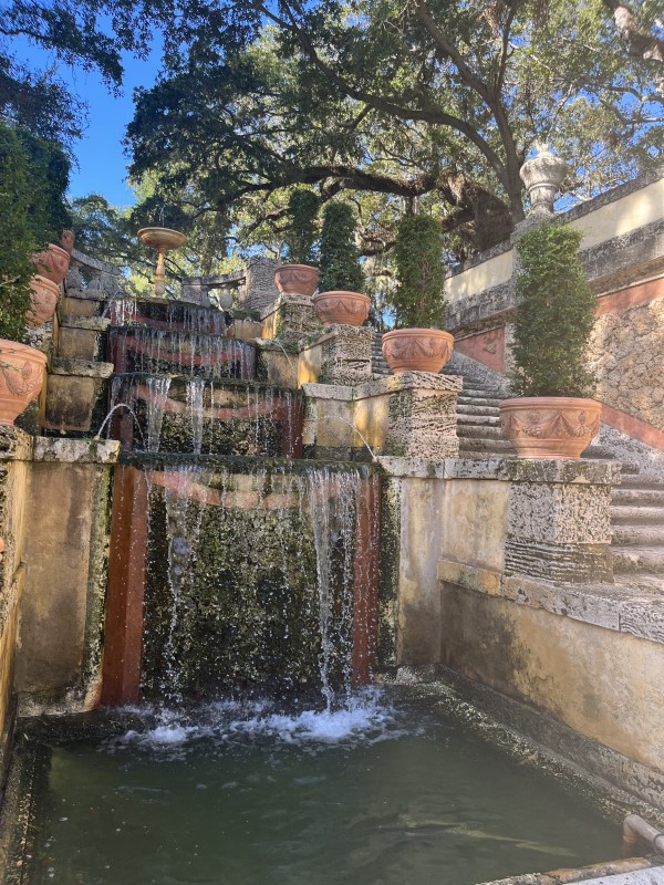 Waterfall in Vizcaya Gardens