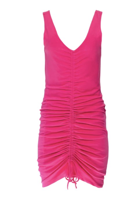 Canadian Brands: Hilary MacMillan Hot Pink Ruched Dress