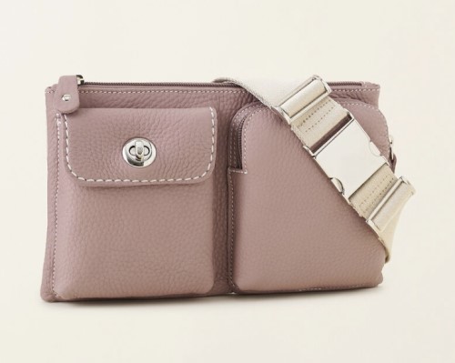 Canadian Brands: Roots Leather Belt Bag in Pink