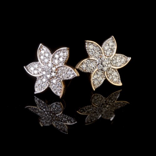 Canadian Brands: Diamond Flower Earrings