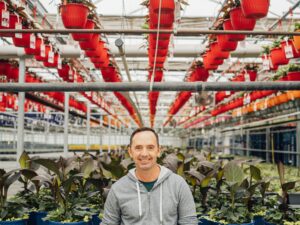 Frank Ferragine: Frankie Flowers in a greenhouse