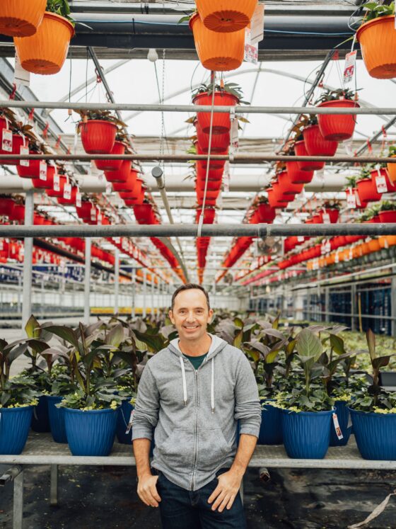 Frank Ferragine: Frankie Flowers in a greenhouse