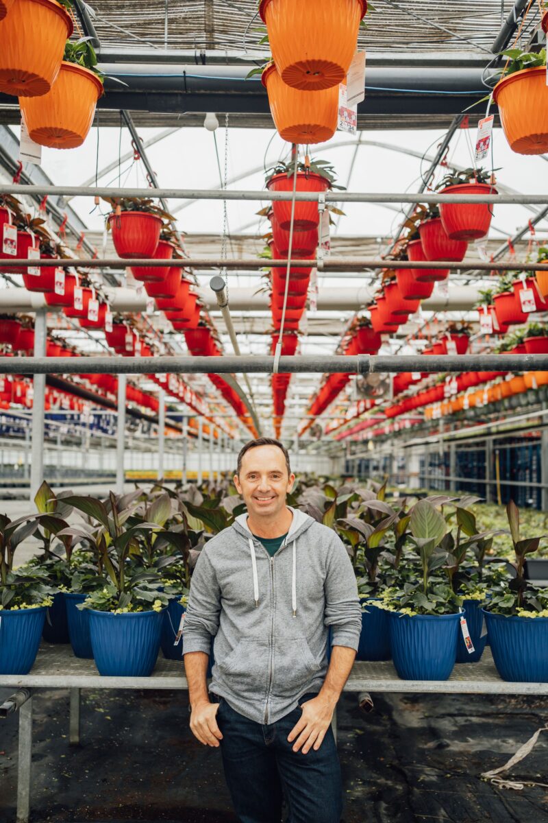 Frank Ferragine: Frankie Flowers in a greenhouse