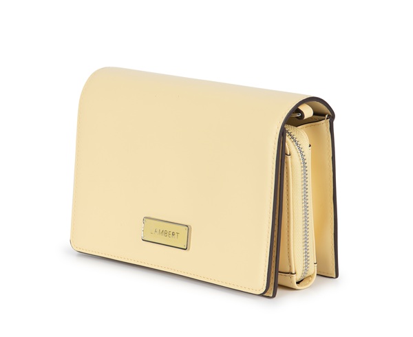 Mother's Day: Lambert vegan leather yellow east west style small hand bag