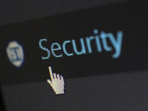 Employee Privacy: Computer Screen with curser under the word security