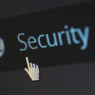 Employee Privacy: Computer Screen with curser under the word security