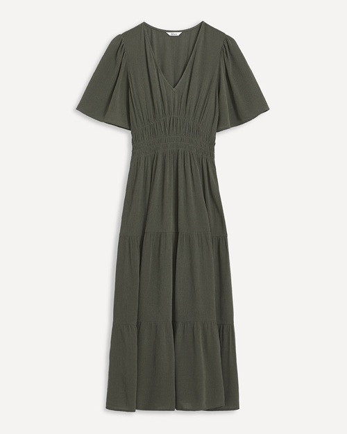Toni Fifi x Reitmans: Green flutter sleeved dress