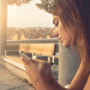 Canada Online Gambling: Woman on smartphone