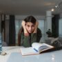 ADHD: Young freelance business finance woman has a problem with attention deficit hyperactivity disorder ADHD she cant start work on project Female lost concentration cant work from home on laptop computer