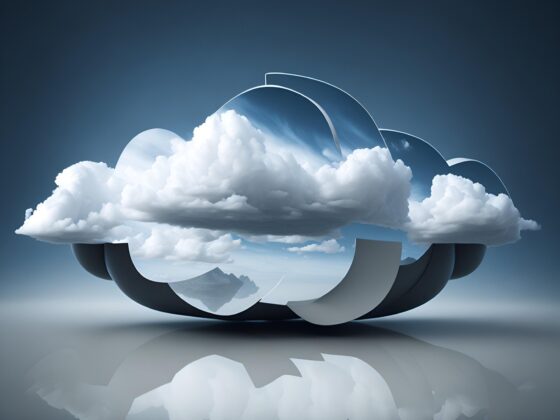 Cloud Hosting: AI image of a cloud