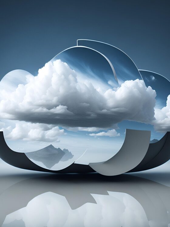 Cloud Hosting: AI image of a cloud