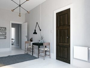Interior Doors: Two doors with a small 2 table dinette set