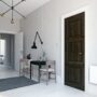 Interior Doors: Two doors with a small 2 table dinette set