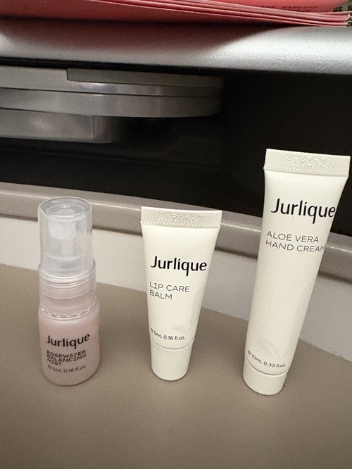 EVA Air Royal Laurel Class: Jurlique products from amenity kit
