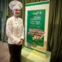 Dubai Style Chocolate Bar: Lindt's Maître Chocolatier next to a large mock up of the chocolate bar package