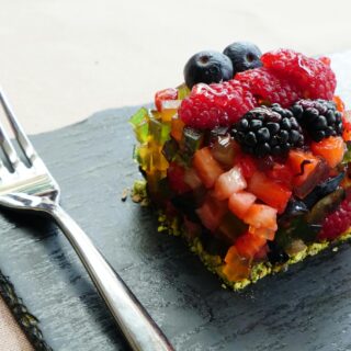 Decadent Desserts: Fruit Tart on a plate